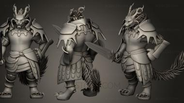 Figurines heroes, monsters and demons (STKM_0104) 3D model for CNC machine